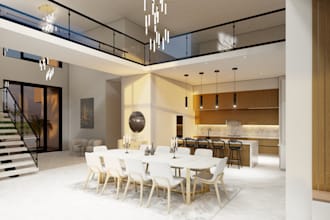 design interior exterior 3d rendering from 2d plans and  landscaping