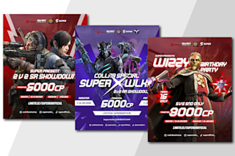 design cool posters for your event or game tournament