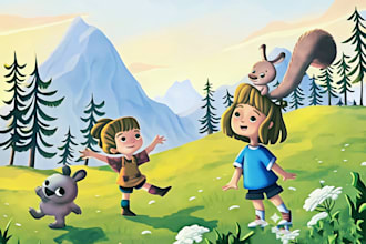 children story book illustration children story book illustration
