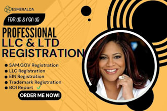 do llc registration, UK ltd, ein, itin, tax filling 1040, 1020, 5472, boi report