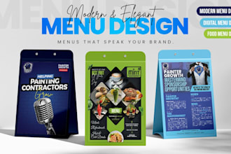 design food menu restaurant menu digital menu design