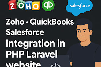 integrate salesforce,zoho,quickbook in laravel php website