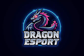 do dragon esport mascot logo design