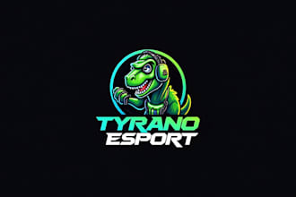do tyrano esport mascot logo design
