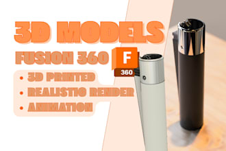 design cad 3d models in fusion 360 in 24h