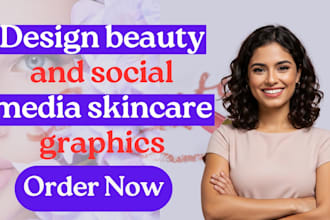 design beauty and skincare social media kits promotional material