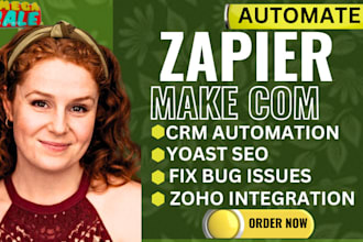 do make com connect zapier integration integromat CRM automation zoho webhook ai