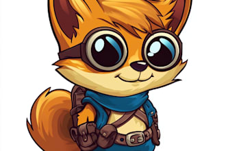 do cute mascot, cartoon logo design or character design