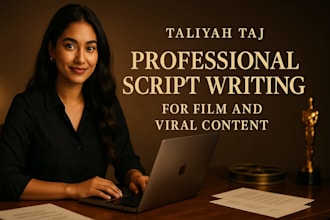 write your oscar worthy film script or viral youtube screenplay