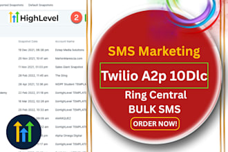 setup ghl a2p 10dlc registration on twilio gohighlevel ring central ghl bulk SMS