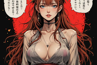 draw you beautiful anime art and manga art
