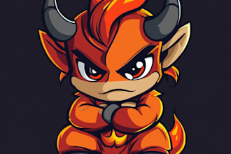 make unique face mascot, cartoon, esports and gaming logo