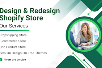 design e commerce shopify website for medium and large scale business stores