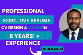 do professional executive resume, cv design, cover letter, linkedin optimization