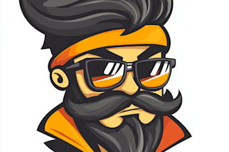 create retro vintage cartoon rubber hose mascot logo
