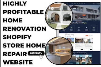 design profitable home renovation shopify store home repair website