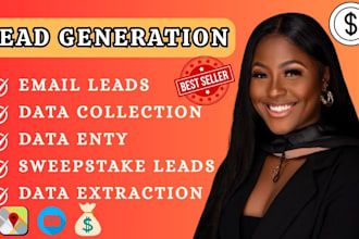 data collection data entry email leads googlemap lead generation data extraction