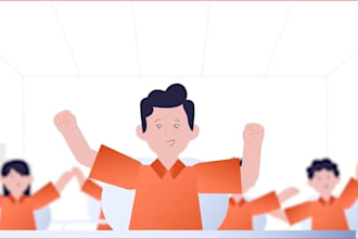 do 2d saas animation video, cartoon animated explainer, product demo explainer