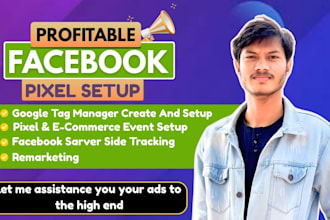 setup pixel setup ga4 e commerce tracking via gtm on meta facebook