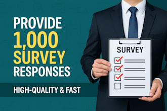 recruit 1000 respondents to fill your online survey and poll
