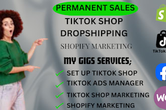setup tiktok shop dropshipping tiktok ads product listing and shopify marketing