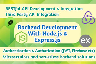 develop rest API for backend as a express js node js developer