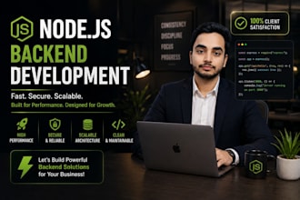your node js developer for developing apis and backend with node js