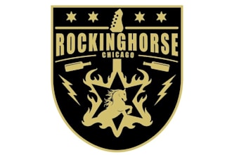 design awesome rocking horse chicago logo
