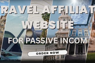 setup and design premium automated travel affiliate website for passive income