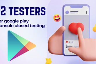 provide 12 testers for google play console closed testing