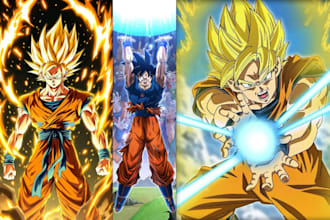 draw cute dragon ball z anime pfp art illustration oc character manga art style