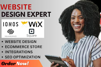 design responsive website on ionos wix squarespace square store