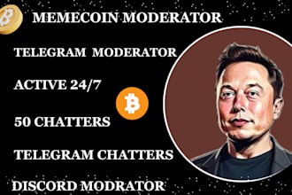 do memecoin telegram moderator discord community moderator social media manager