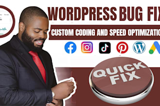 fix wordpress bugs, woocommerce issues, speed, errors, and customize