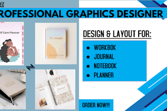 professionally design journals, notebooks, planners for amazon KDP