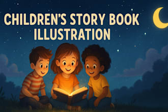 illustrate your children book with colorful and engaging storybook art