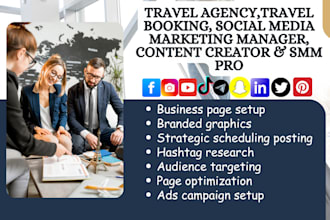 travel agency travel booking social media marketing manager content creator SMM