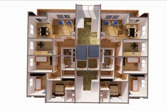 redraw 3d interior floor plan,layout design,revit model,isometric view,cgi rende