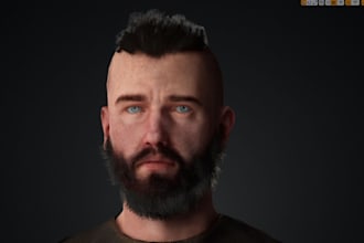 make 3d ue5 realistic human model,topology,pbr texture,soulslike fits for roblox