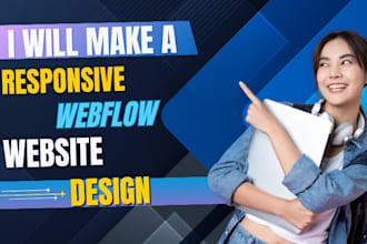 design or redesign webflow website, update webflow, webflow landing page design
