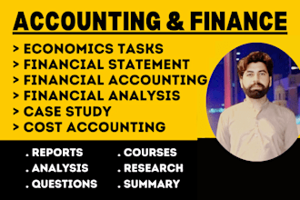do financial cost managerial accounting and finance economics excel work