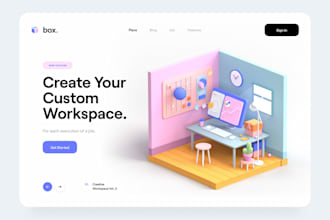 develop a modern react website with stunning threejs animations