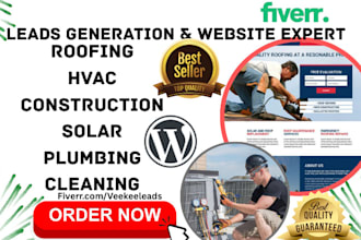 build roofing website flooring construction hvac plumbing handyman solar leads