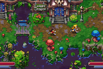 create top down pixel tilesets, sprite sheets, and pixel game assets tile map