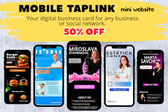 design a custom taplink digital business card in your style