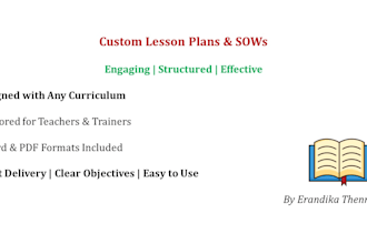 create lesson plans, sow or term plans