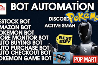 develop your auto checkout bot auto notify bot crypto trading bot QA testing