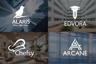 create a modern minimalist logo, custom brand identity and business branding