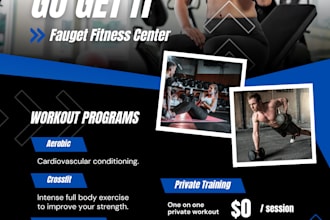 create dynamic flyers for your gym, sports event, or fitness brand