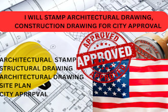 stamp, seal, review architectural drawing  structural design permit drawing